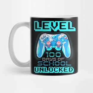 Level 100 Days Of School Unlocked Boys Girls Kids Video Game Mug